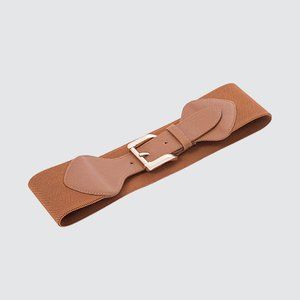 *LAST CHANCE* - [NWT] Grace Karin Wide Waist Belt - Tan/Camel